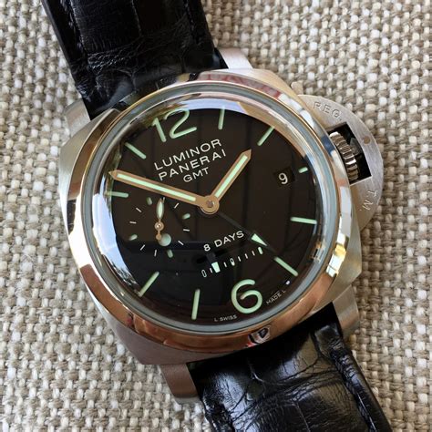 panerai luminor 1950 8 days gmt pam 233|Panerai Luminor 1950 submersible slytech.